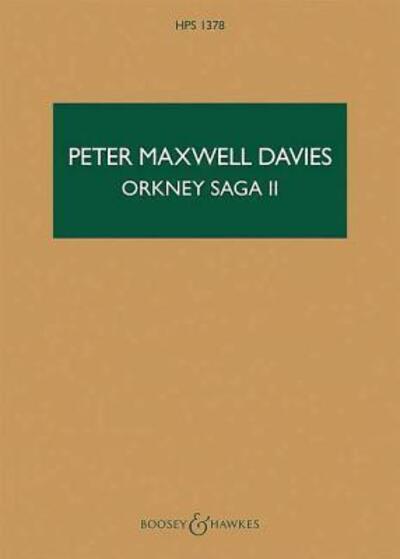 Cover for Peter Maxwell Davies · Orkney Saga II (Book) (2013)