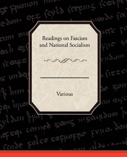 Cover for Readings on Fascism and National Socialism (Paperback Book) (2009)