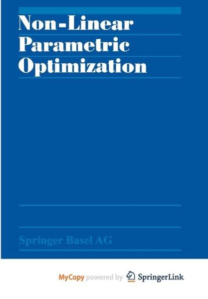 Cover for Bank · Non-Linear Parametric Optimization (Paperback Book) (2014)