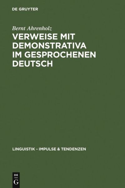 Cover for B. Ahrenholz · Verweise von Demonstrativ (Book) [German edition] (2007)