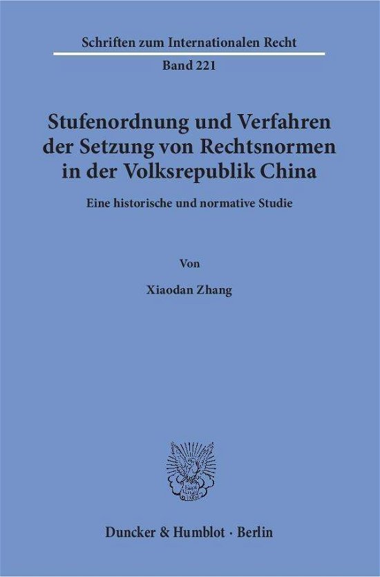 Cover for Zhang · Stufenordnung und Verfahren der S (Buch) (2017)