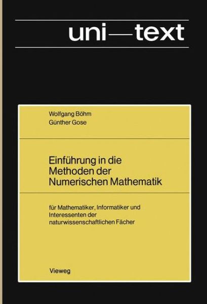 Cover for Wolfgang Bohm · Einfuhrung in die Methoden der Numerischen Mathematik (Paperback Book) [1977 edition] (1977)