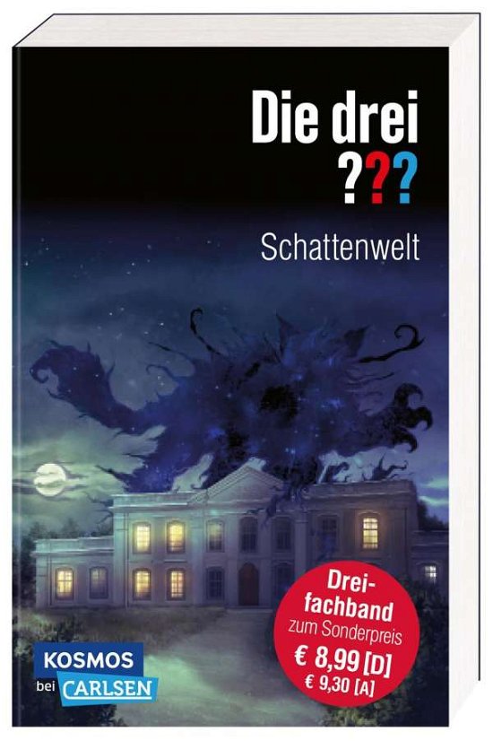 Cover for Kari Erlhoff · Die drei ???: Schattenwelt (Dreifachband. Enthält die Bände: Teuflisches Duell, Angriff in der Nacht, Die dunkle Macht) (Taschenbuch) (2022)