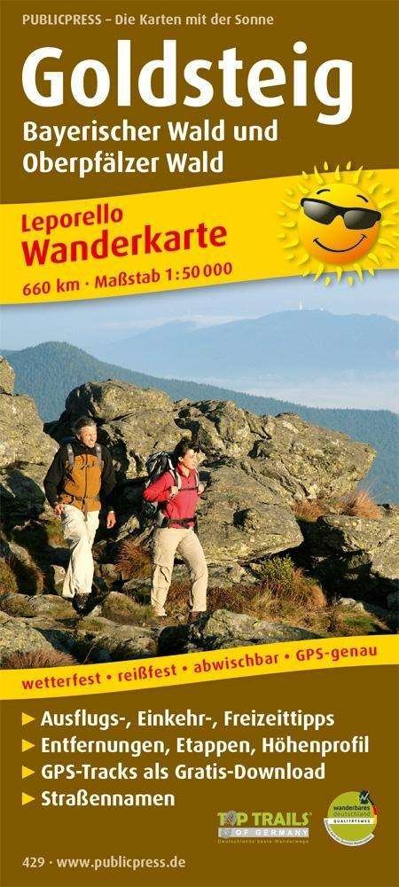Goldsteig, hiking map 1:50,000 (Kort) (2017)