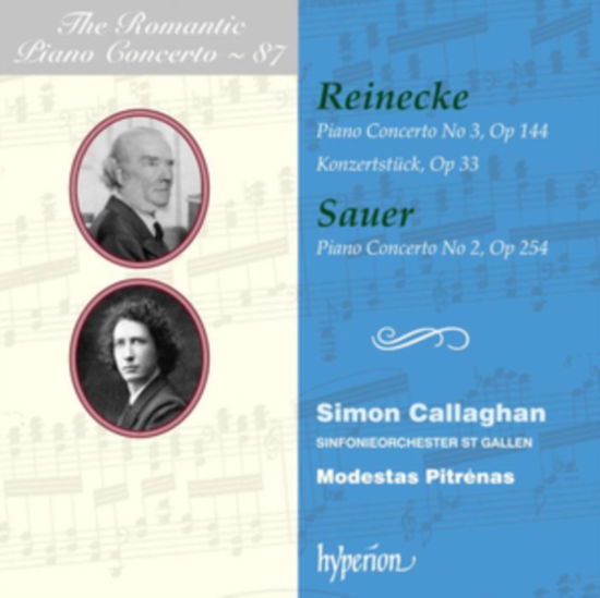 Reinecke & Sauer: Piano Concertos - Simon Callaghan / Sinfonieorchester St Gallen - Muzyka - HYPERION RECORDS LTD - 0034571284293 - 7 czerwca 2024