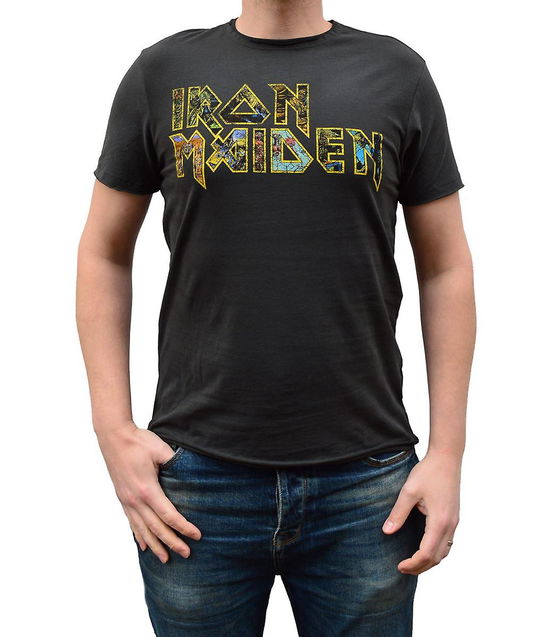 Iron Maiden Eddies Logo Amplified Vintage Charcoal - Iron Maiden - Merchandise - AMPLIFIED - 5054488307293 - July 1, 2020