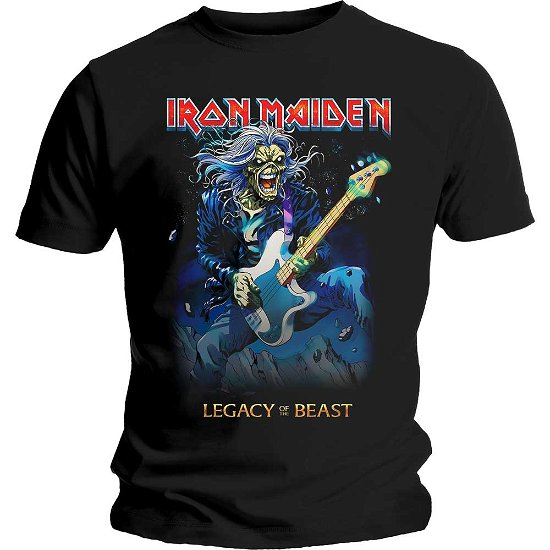 Iron Maiden Unisex T-Shirt: Eddie on Bass - Iron Maiden - Koopwaar - ROCK OFF - 5056170639293 - 