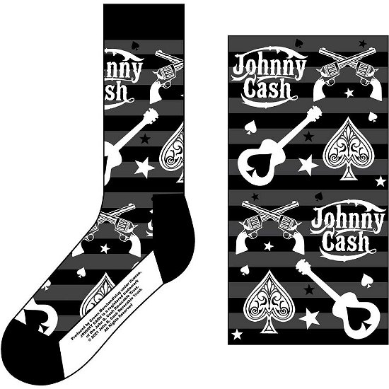 Cover for Johnny Cash · Johnny Cash: Guitars 'N Guns 1 Unisex Ankle Socks (Calzini Uk Size 7 - 11) (CLOTHES) [size M]