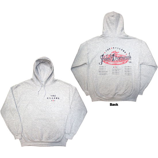 Cover for Killers - The · The Killers Unisex Pullover Hoodie: Tour '24 Roulette Wheel (Grey) (Back Print &amp; Ex-Tour) (Hoodie) [size S] (2024)