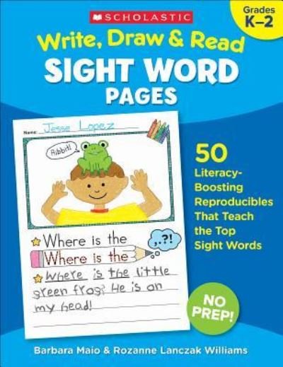 Cover for Rozanne Lanczak Williams · Write, Draw and Read Sight Word Pages (Buch) (2019)