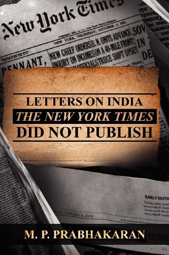 Cover for M. P. Prabhakaran · Letters on India the New York Times Did Not Publish (Paperback Book) (2012)