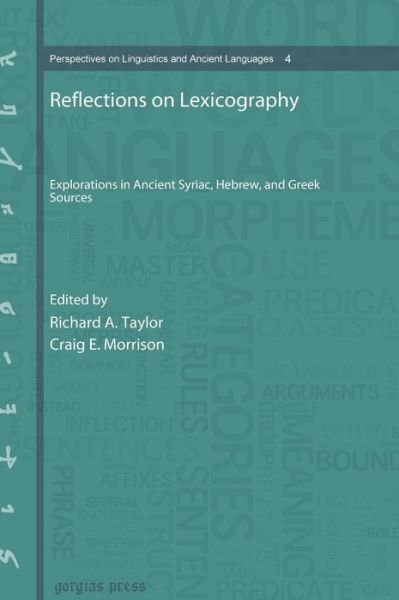 Cover for Society of Biblical Literature · Reflections on Lexicography: Explorations in Ancient Syriac, Hebrew, and Greek Sources - Perspectives on Linguistics and Ancient Languages (Hardcover Book) (2014)
