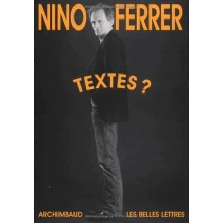 Cover for Nino Ferrer · Textes? (Paperback Book) (1994)