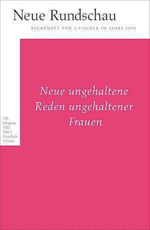 Cover for Hans Jürgen Balmes · Neue Rundschau 2022/1 (Paperback Book) (2022)