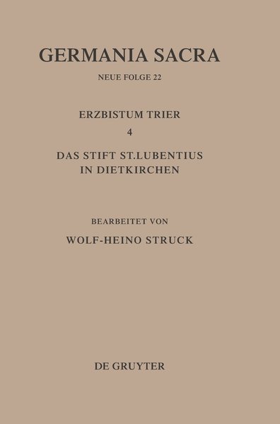 Cover for Das Erzbistum Trier (Hardcover Book) (1986)