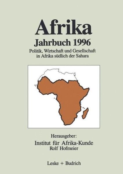 Cover for Institut Fur Afrika-kunde · Afrika Jahrbuch 1996: Politik, Wirtschaft Und Gesellschaft in Afrika Sudlich Der Sahara (Taschenbuch) [Softcover Reprint of the Original 1st 1997 edition] (2012)