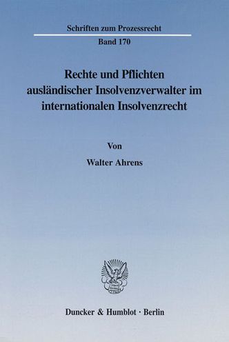 Cover for Ahrens · Rechte und Pflichten ausländisch (Book) (2002)