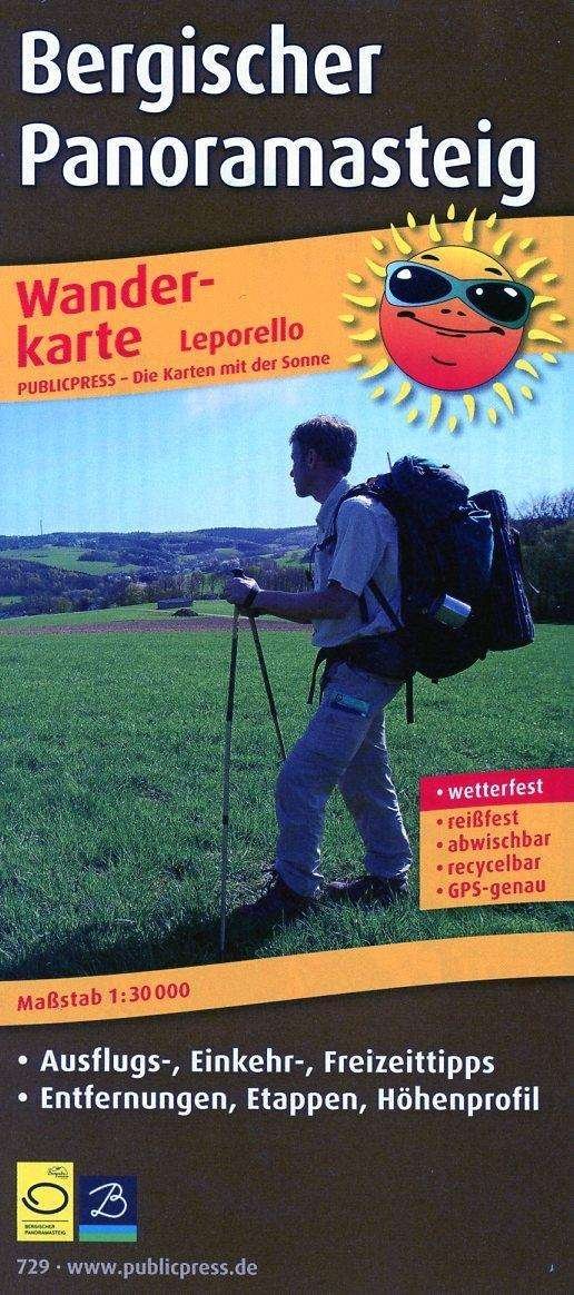 Cover for Publicpress · Bergischer Panoramasteig, hiking map 1:30,000 (Kort) (2014)