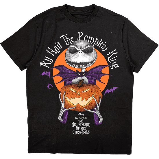 The Nightmare Before Christmas Unisex T-Shirt: All Hail the Pumpkin King - Nightmare Before Christmas - The - Mercancía -  - 5056368675294 - 
