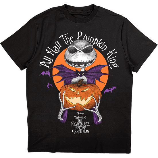 The Nightmare Before Christmas Unisex T-Shirt: All Hail the Pumpkin King - Nightmare Before Christmas - The - Koopwaar -  - 5056368675294 - 