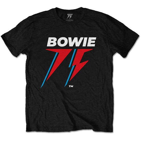 David Bowie Unisex T-Shirt: 75th Logo - David Bowie - Merchandise -  - 5056561018294 - 