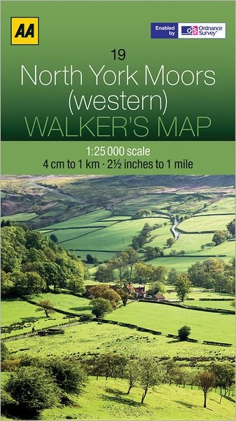 Cover for AA Publishing · North York Moors  (Western) - Walker's Map (Landkart) (2012)