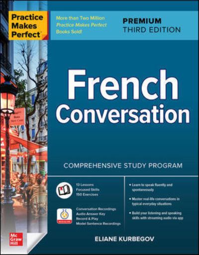 Cover for Eliane Kurbegov · Practice Makes Perfect: French Conversation, Premium Third Edition (Paperback Book) (2021)