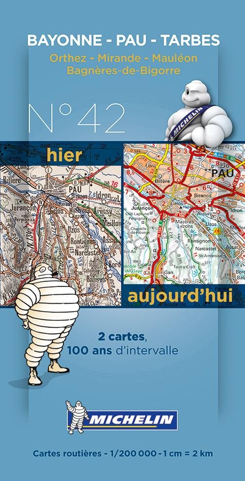 Michelin France Centenary Map 42: Bayonne - Pau - Tarbes : Orthez - Mirande - Mauleon, Bagnerez-de-Bigorre - Michelin - Libros - Michelin - 9782067192294 - 14 de enero de 2014