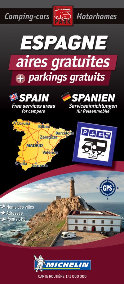 Michelin Trailer's Park Maps for Autocampers: Spain - Espagne: Autocamper map - Aires camping-cars - Michelin - Boeken - Michelin - 9782919004294 - 29 januari 2016