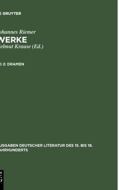 Cover for Riemer · Werke.2 (Book) (1984)