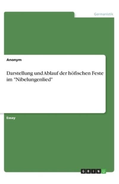 Cover for Anonym · Darstellung und Ablauf der höfis (N/A)