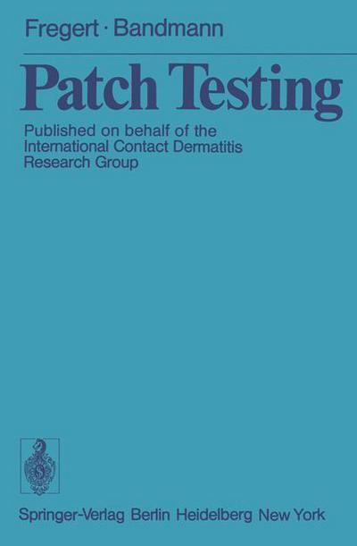 Cover for S. Fregert · Patch Testing (Paperback Book) [1975 edition] (1975)
