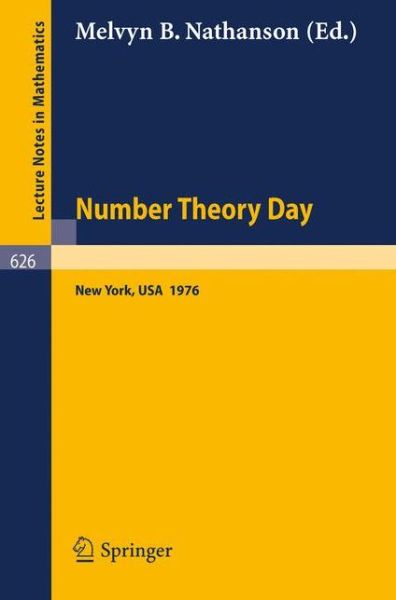 Number Theory Day - Lecture Notes in Mathematics - M B Nathanson - Bøger - Springer-Verlag Berlin and Heidelberg Gm - 9783540085294 - 1. december 1977