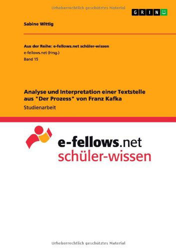 Cover for Wittig · Analyse und Interpretation einer (Book) [German edition] (2013)