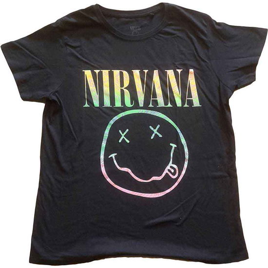 Cover for Nirvana · Nirvana Ladies T-Shirt: Sorbet Ray Happy Face (T-shirt)