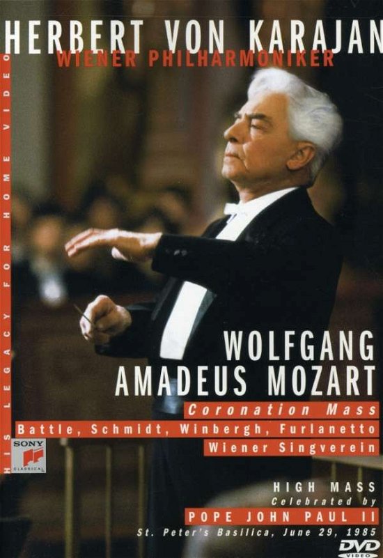 Cover for Mozart · High Mass Celebrated by Pope John Paul II - Karajan / Battle / Schmidt (DVD) (1990)