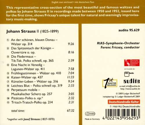 Edition Ferenc Fricsay 12 - Strauss / Rias Symphonie Orchester / Friesay - Musiikki - AUD - 0422143956295 - tiistai 9. maaliskuuta 2010