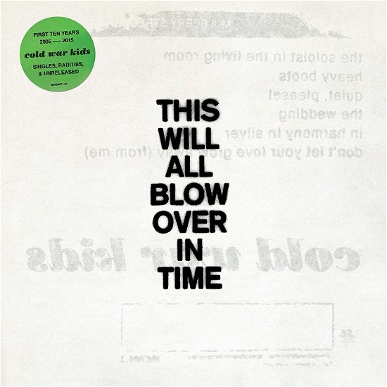 Cold War Kids - This Will All Blow Over In Time - Cold War Kids - Musik - ROCK - 0602577160295 - 7. december 2018