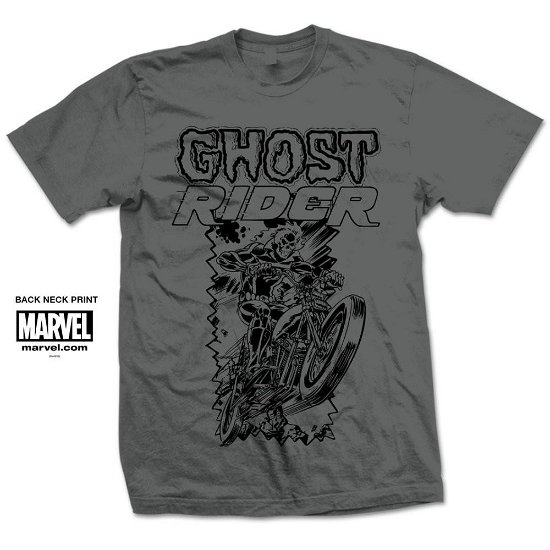 Cover for Marvel Comics · Marvel Comics Unisex T-Shirt: Ghost Rider Simple (Klær) [size XL] [Grey - Unisex edition]