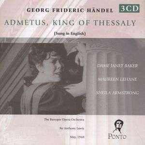 Cover for Georg Friedrich Handel  · Admetus, King Of Thessaly (CD)