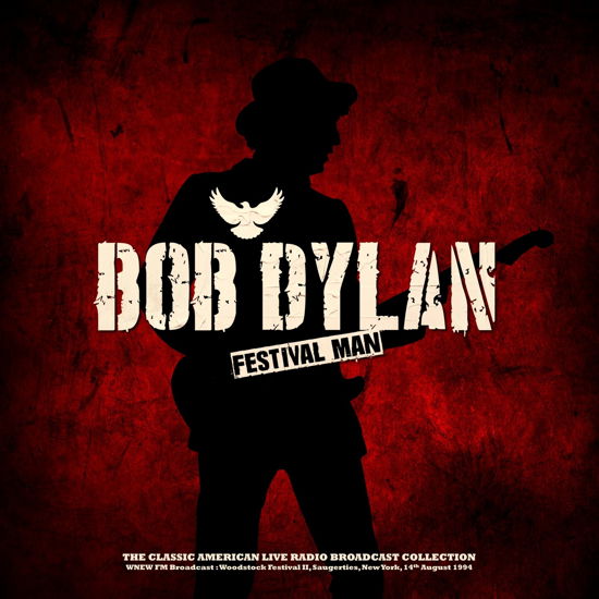 Cover for Bob Dylan · WNEW FM Broadcast Woodstock Festival II Suagerties NY 14th August 1994 (Red Marble Vinyl) (LP) [-coloure edition] (2022)