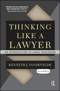 Cover for Kenneth J. Vandevelde · Thinking Like a Lawyer: An Introduction to Legal Reasoning (Hardcover Book) (2019)