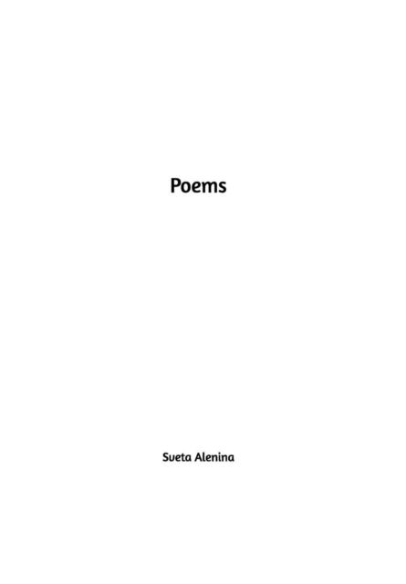 Cover for Sveta Alenina · Poems. (Hardcover Book) (2020)