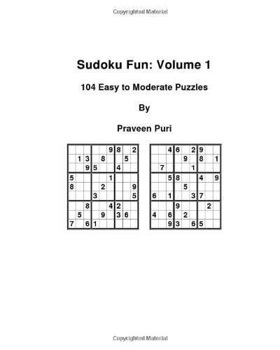 Cover for Praveen Puri · Sudoku Fun: 104 Easy to Moderate Puzzles (Paperback Book) (2008)