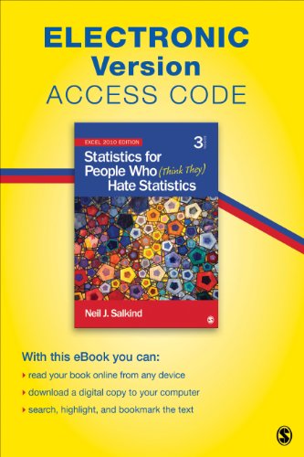 Cover for Neil J. Salkind · Statistics for People Who (Think They) Hate Statistics Electronic Version: Excel 2010 Edition (N/A) [3 Revised edition] (2012)