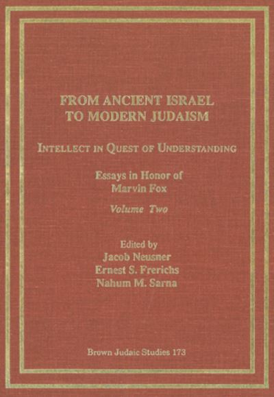 Cover for Jacob Neusner · From Ancient Israel to Modern Judaism: Intellect in Quest of Understanding Vol. 2 (Paperback Book) (2017)