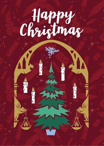Cover for Insight Editions · Harry Potter: Great Hall Christmas Ornament Embellished Card - Holiday Card (Flashcards) (2020)