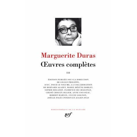 Cover for Marguerite Duras · Oeuvres completes, 3 (Hardcover bog) (2014)