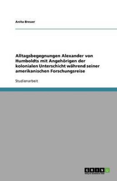 Cover for Breuer · Alltagsbegegnungen Alexander von (Book) [German edition] (2007)