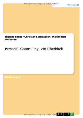 Cover for Thomas Bauer · Personal-Controlling - ein UEberblick (Paperback Book) [German edition] (2012)